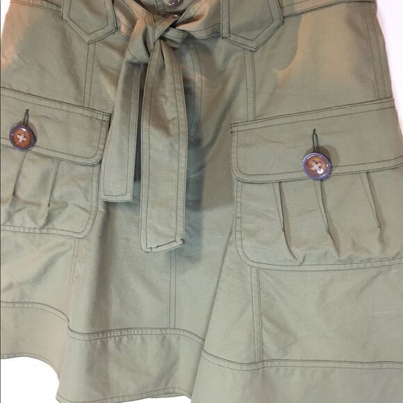 NWT Nanette Lepore Outback Skirt Cactus Green Sz 0 - Picture 2 of 5